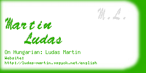 martin ludas business card